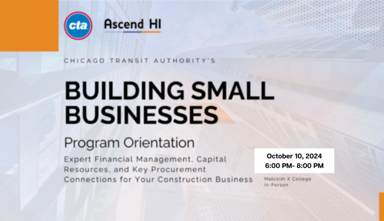 CTA’s Building Small Businesses – October Orientation